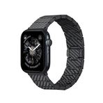 Pitaka Modern Serisi Apple Watch / Ultra Uyumlu Twill Çelik Karbon Fiber Kordon - Gri