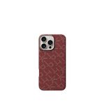 Pitaka Monogram Iphone 16 Pro Max Magsafe Uyumlu Aramid Fiber Telefon Kılıfı - Kırmızı