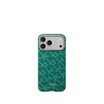 Pitaka Monogram Iphone 17 Pro Aramid Fiber Karbon Magsafe Uyumlu Telefon Kılıfı - Yeşil