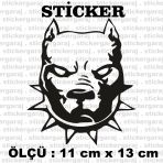 Pitbull Kopek Tasma Saldirgan 2 Adet Sticker