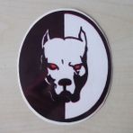 Pitbull Sticker 11,5x9,5cm Pitbul Köpek Sticker, Pitbull Etiketi, Pitbull Çıkartması
