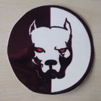 Pitbull Sticker 12x11,5cm Pitbul Köpek Sticker, Pitbull Etiketi, Pitbull Çıkartması