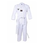 Pitbull Taekwondo Dobok, WTF Onaylı, Beyaz Yaka, Profesyonel Taekwondo Elbisesi (110)