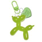 Pithayla Kızlar için anahtarlık, sevimli balon köpek tasarımlı kadın anahtarlık, sırt çantası için çanta askısı, estetik Charm Accessories, Full Green, M