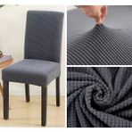 Pitikare Sandalye Kılıfı - Lastikli,yıkanabilir Sandalye Örtüsü - 40 x 55 cm - Antrasit