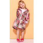 Pitti Kız Çocuk Yağmurluk Pembe Yeşil Çiçekli 9260