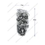 pivok Geçici Kol Kaplama Dövme - Kadın Gül Kuru Kafa Dövemsi Geçici Dövme Tattoo(STICKER)