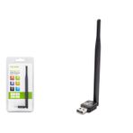 Pix-Link LV-UW10 Wi-Fi 150Mbps 5dBi Antenli 7601IC Uydu Alıcı Uyumlu USB Kablosuz Adaptör - Siyah