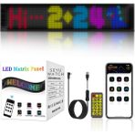 Pixel LED Panel Dijital Ekran Yazı ve Animasyon Eklenebilen Telefon kontrollü Yapışkanlı 16*96 led - 16x96 - 12cmx60cm