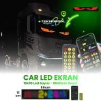 Pixel Led Panel Kişiselleştirilebilir Telefon Kontrollü Yapışkan, Esnek Araç Led'i 14X90 Cm