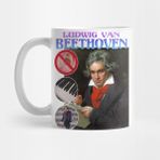 Pixxa Beethoven Tee Ludwig Van Beethoven Cool Vintage Retro 90s Graphic Band T-Shirt Kupa Bardak