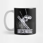Pixxa Breckenridge Ski Mountain Resort Retro Downhill Snow Skier Kupa Bardak