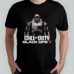 Pixxa Call Of Duty Black Ops 7 Temalı Unisex %100 Pamuklu Bisiklet Yaka T-Shirt Model 2 - Siyah