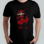 Pixxa Date A Live Kurumi Tokisaki %100 Pamuklu Bisiklet Yaka T-Shirt Model 1 - Siyah
