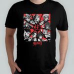 Pixxa Demon Slayer Kimetsu No Yaiba Unisex %100 Pamuklu Bisiklet Yaka T-Shirt Model 16 - Siyah