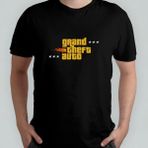 Pixxa Grand Theft Auto %100 Pamuklu Bisiklet Yaka T-Shirt Model - 5 - Siyah
