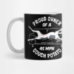 Pixxa Greyhound Rescue Funny Proud Owner Of A 45MPH Couch Potato Premium T Shirt Kupa Bardak
