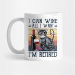 Pixxa I Can Wine All I Want I'm Retired Cats Funny Retirement Gift For Cat Lovers Kupa Bardak