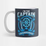 Pixxa I'm The Captain I'm Always Right Boating Kupa Bardak