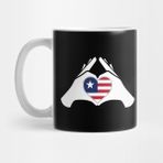 Pixxa Liberia Love Flag Hand Designs Kupa Bardak