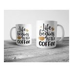 Pixxa Life Begins After Coffee Kahve Kupa Bardak