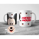 Pixxa Mickey Mouse Alt Tabanı Ağız Desenli Kupa Bardak - Renkli - 330 ml
