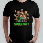 Pixxa Minecraft Unisex %100 Pamuklu Bisiklet Yaka T-Shirt Model 3 - Siyah - 8 - 12 Yaş