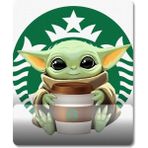 Pixxa Model - 1 Baby Yoda Starbucks Bilek Destekli Mouse Pad