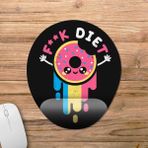 Pixxa Model 1 Oval Diyet Düşmanı-Lanet Diet Bilek Destekli Mouse Pad