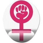 Pixxa Model -1 Oval Feminizm Kadın Hakları Bilek Destekli Mouse Pad
