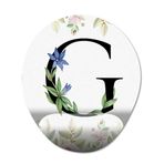 Pixxa Model 1 Oval G Harfi - Çiçekli Harf Bilek Destekli Mouse Pad