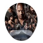 Pixxa Model -1 Oval Hızlı ve Öfkeli 10 Fast and Furious 10 Bilek Destekli Mouse Pad