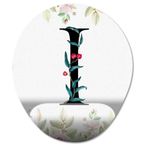 Pixxa Model 1 Oval I Harfi - Çiçekli Harf Bilek Destekli Mouse Pad