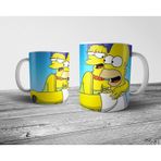 Pixxa Model 5 Homer ve Marge Kupa Bardak