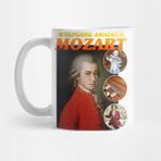 Pixxa Mozart Rap Wolfgang Amadeus Mozart Cool Vintage Retro 90s Graphic Band T-Shirt Kupa Bardak