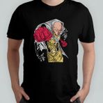 Pixxa One Punch Man Unisex %100 Pamuklu Bisiklet Yaka T-Shirt Model 3 - Siyah
