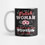 Pixxa Polish Woman I Was Born With My Heart On My Sleeve Floral Poland Flowers Graphic Kupa Bardak