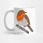 Pixxa Robin On Rose Branch Kupa