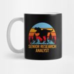 Pixxa Senior Research Analyst T Shirt - Hear Me Roar Dinasour Gift Item Tee Kupa Bardak