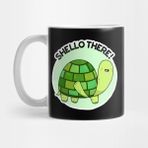 Pixxa Shello There Cute Tortoise Greeting Pun Kupa Bardak