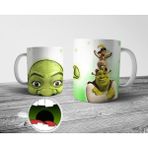 Pixxa Shrek Alt Tabanı Ağız Tasarımlı Kupa Bardak - Renkli - 330 ml