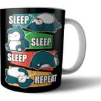 Pixxa Snorlax Pokemon Sleep Repeat Kupa Bardak - 330 ml - Beyaz