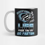 Pixxa Snowmobiling Motor Sledge Skiers Ski Racing Ice Snow Don't Let Life Pass You By Go Faster Kupa Bardak