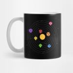Pixxa Solar System Polyhedral Dice Set Nerdy Tabletop Rpg Gamer Kupa Bardak