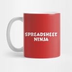 Pixxa Spreadsheet Ninja (White Text) Kupa Bardak