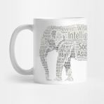 Pixxa Standing Elephant Word Cloud Art Kupa Bardak