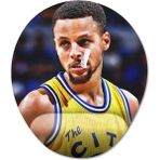 Pixxa Stephen Curry - Steph Curry - Golden State Warriors - Nba Bilek Destekli Mousepad Model - 7 Oval - Marjinal