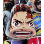 Pixxa Tanjiro Demon Slayer Alt Tabanı Ağız Desenli Kupa Bardak - Renkli - 330 ml