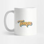 Pixxa Tempe Retro Yellow Script Kupa Bardak