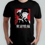 Pixxa Tokyo Ghoul %100 Pamuklu Bisiklet Yaka T-Shirt Model 10 - Siyah